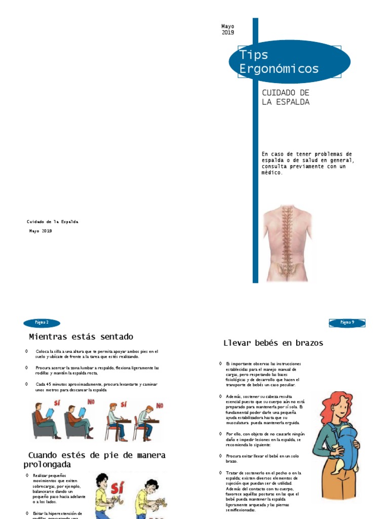 Cuidado de La Espalda | PDF | Rodilla | Factores humanos y ergonomía