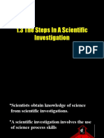 1.3 The Steps in A Scientific Investigation