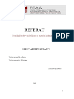 Conditiile de Valabilitate A Actului Administrativ