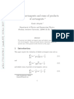 Sums of Arctangents and Sums of Products of Arctangents