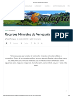 Recursos Minerales de Venezuela