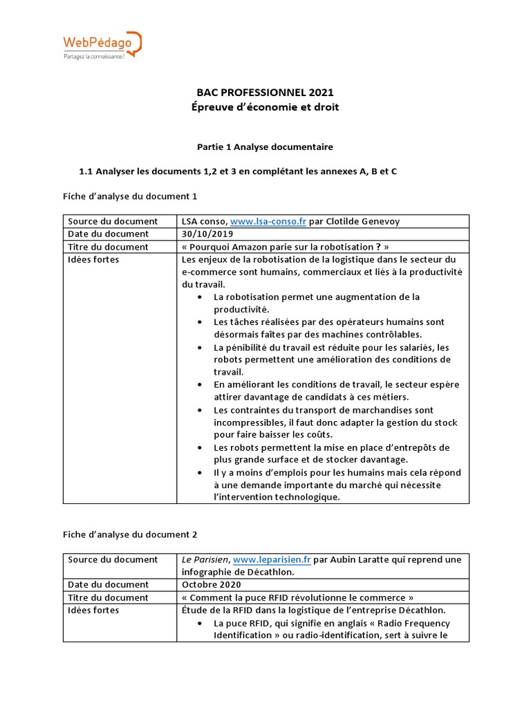 Sujet Bac Eco Droit Stmg 2021 + Corrige Bac Pro Eco Droit Corrige | PDF | Intelligence artificielle | Intelligence  (IA) et sémantique