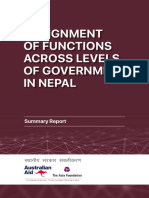 Assignment of Functions Across Levels of Government in Nepal