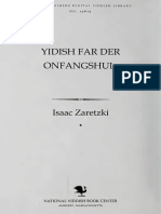 Yidish Far Der Onfangshul ZARESTKI