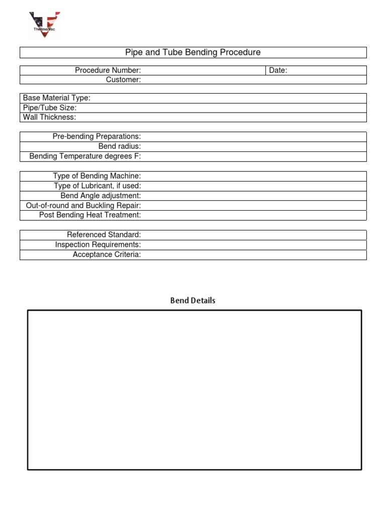 Pipe Bending Procedure PDF