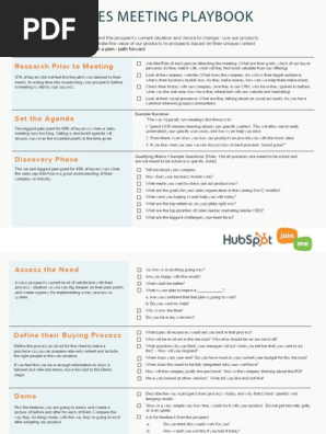 Sales Meeting Playbook From HubSpot and Join.me