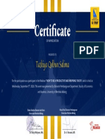 E Certificate For Participant Webinar 1