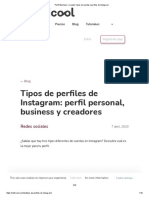 Perfil Business o Creador - Tipos de Cuentas y Perfiles de Instagram