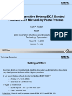 Improved Insensitive Hytemp/DOA Bonded HMX and RDX Mixtures by Paste Process