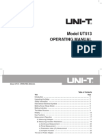 830020 UT513 Insulation Tester User Manual