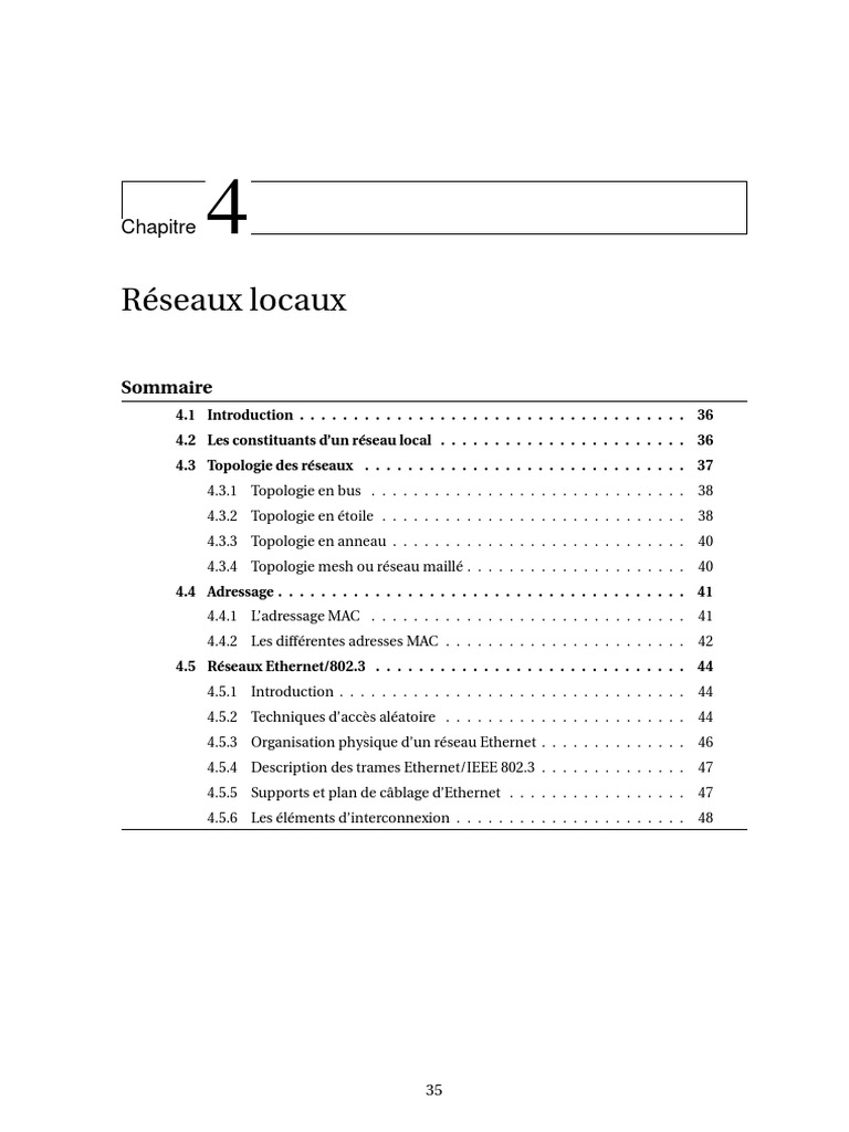 Topologies des Réseaux Locaux Ethernet | PDF | Ethernet | Topologie de ...