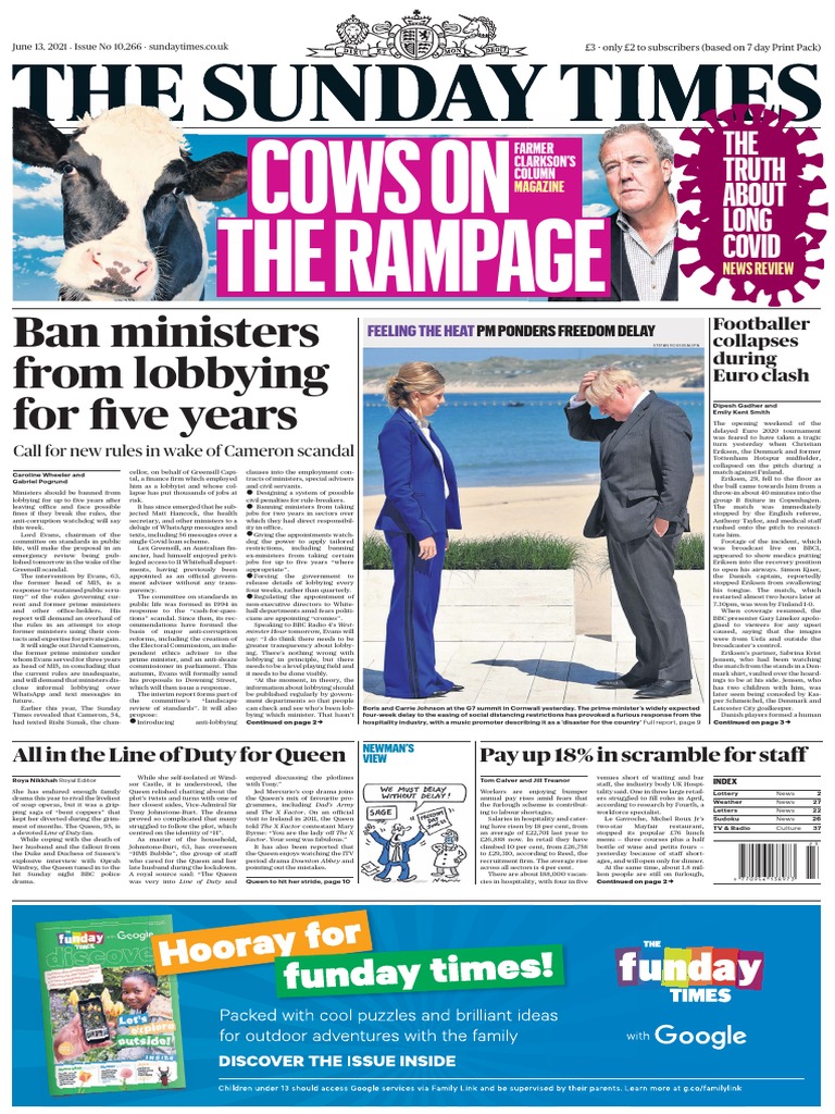 Cows On The Rampage: Ban Ministers From Lobbying For Five Years