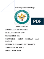 NANO ELECTRONICS ASSIGNMENT 2