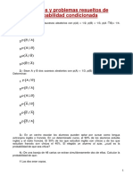 Ejercicios y Problemas de Probabilidad Condicionada