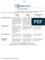 Summative Assessment Rubric