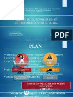 Choix Du Taux D'actualisation Et Le Cout de Capital