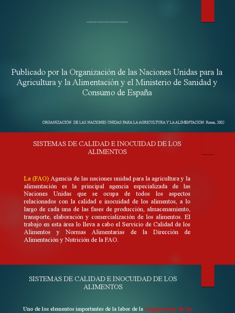 Sistemas de Calidad e Inocuidad Alimentaria | PDF | Análisis de Riesgo ...