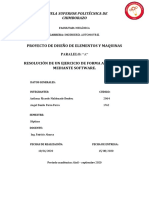 Diseño de elementos mecánicos mediante análisis analítico y simulación por software