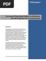 Personnel functional safety certification