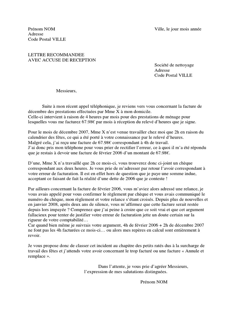 Lettre De Relance Facture Impayée 1ème Relance 3 Exemple de Courrier Argumente 1 | PDF | Facture | Chèque