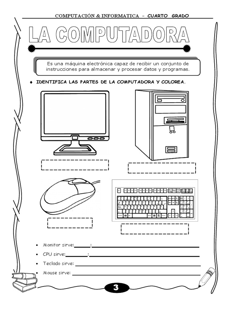 Partes de la Computadora para Niños | PDF