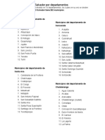 Municipios de El SalvadorXdepartamentos