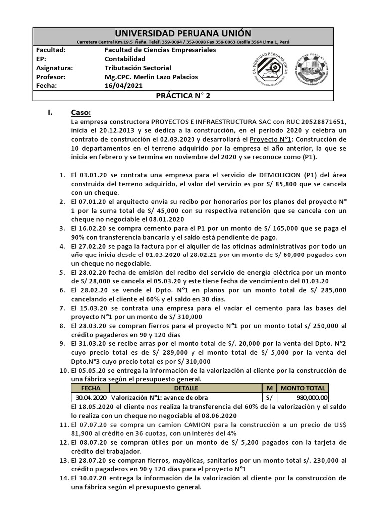 Registro de Operaciones de Construcción | PDF | Crédito | Finanzas y dinero