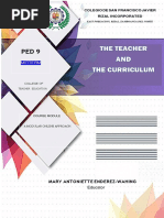 The Teacher and The Curriculum