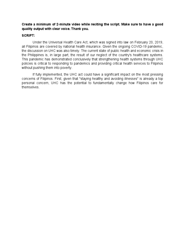 Script For Reaction Video in MAPEH | PDF | Social Science