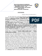 Acta policial de decomiso de drogas