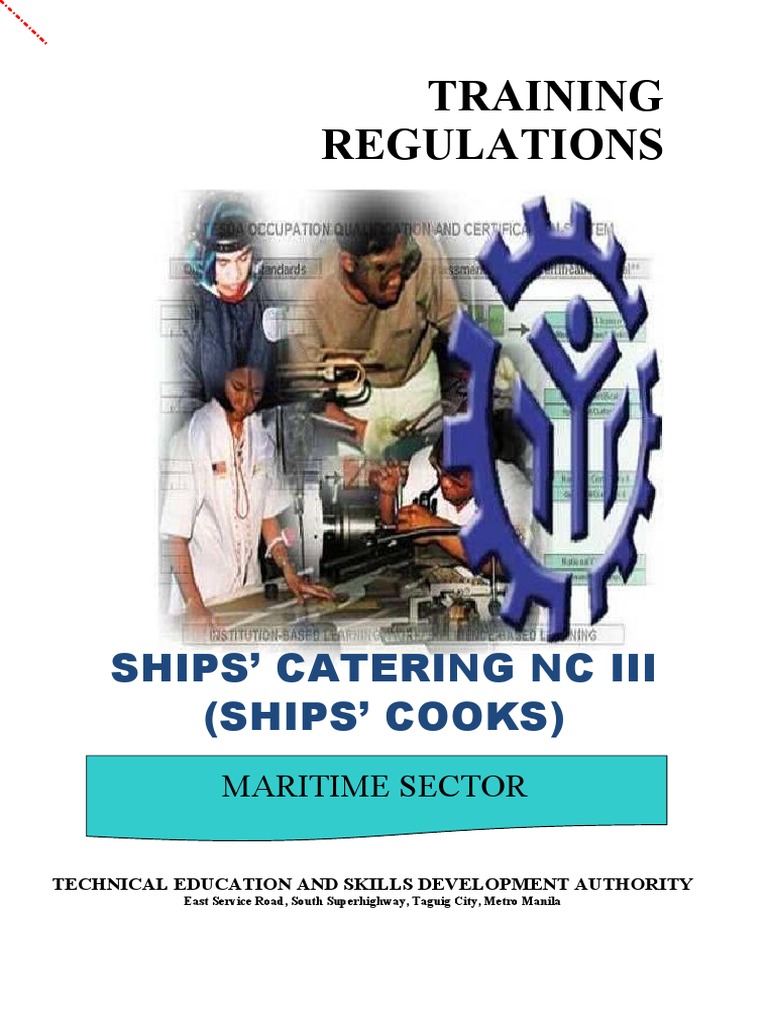 TR - Ships Catering Services NC III (Ships Cooks) | PDF | Competence ...