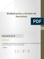 Multiplicación y División de Fracciones