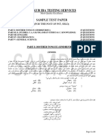 PST Sample Paper