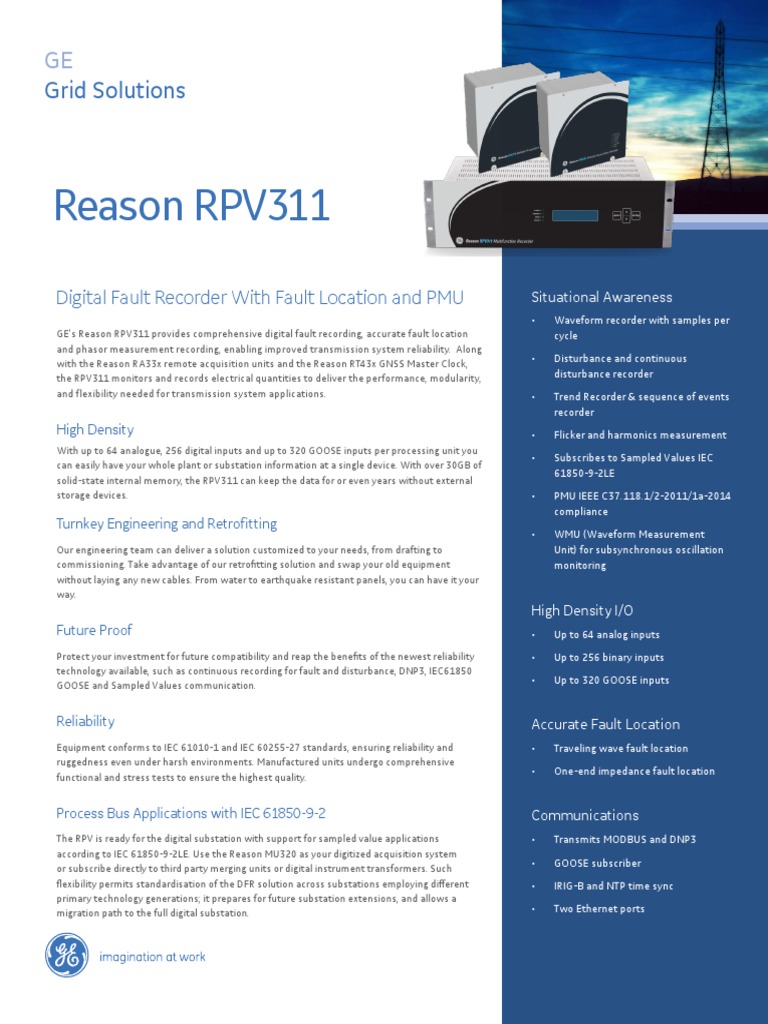 Reason RPV311: Grid Solutions | PDF | Electrical Engineering | Computer ...
