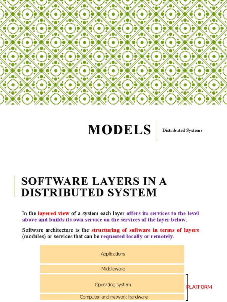 Lec 04 - Models - Distributed System Models | PDF | Client–Server Model ...