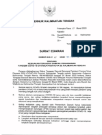 Surat Edaran Gubernur Kalimantan Tengah Nomor 443 1 27 2020 Tahun 2020