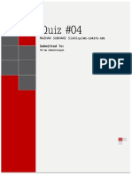 Quiz #04 Quiz #04: Mazhar Subhani Siddiqui Mazhar Subhani Siddiqui