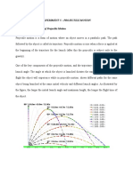 Experiment 5 - Projectile Motion Mathematical Description of Projectile Motion