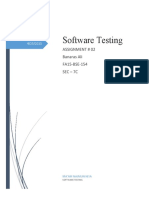 Software Testing: Assignment # 02 Banaras Ali FA15-BSE-154 Sec - 7C