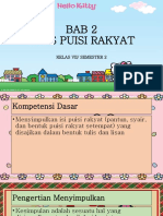 Menyimpulkan Isi Puisi Rakyat (Pantun, Syair, Dan Bentuk Puisi Rakyat Setempat) Yang Disajikan Dalam Bentuk Tulis Dan Lisan (New)