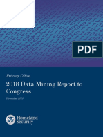 2018 Data Mining Report To Congress: Privacy Office