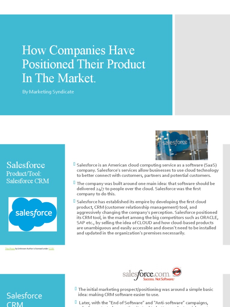 How Companies Have Positioned Their Product in The | PDF | Customer ...