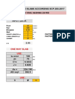 Design of SOLID SLABS ACCORDING ECP.203-2017: One Way Slab Use