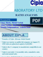 Cipla Laboratory LTD: Ratio Analysis