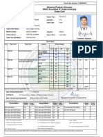 HPU BBA Grade Card SGPA 6.64