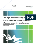 The Legal and Political Implications of The Securitisation of Counter-Terrorism Measures Across The Mediterranean