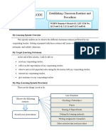 Learning Episode: Establishing Classroom Routines and Procedures