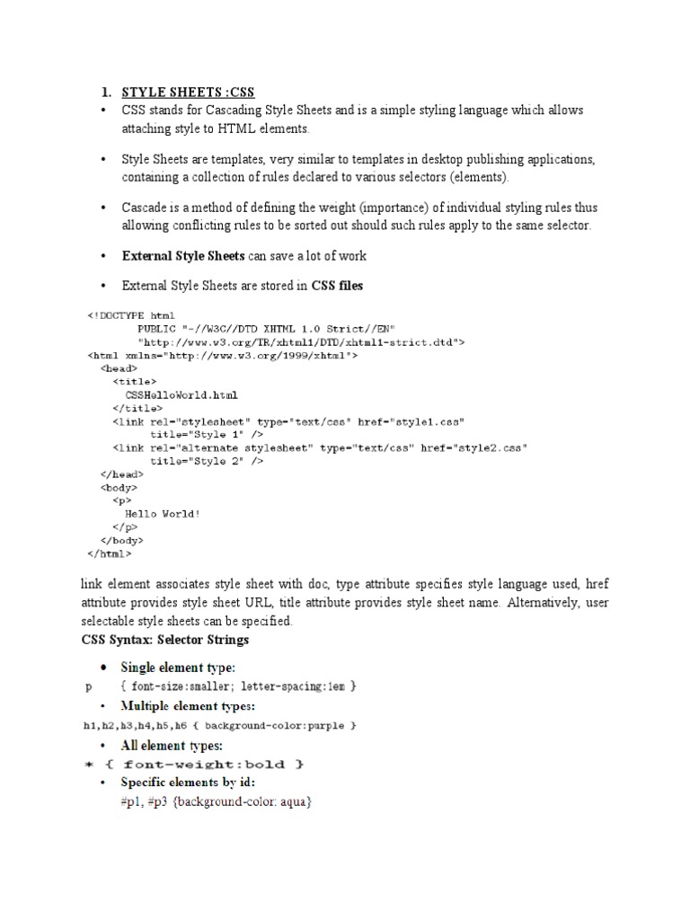CSS and JavaScript Styling Techniques | PDF | Xml | Cascading Style Sheets
