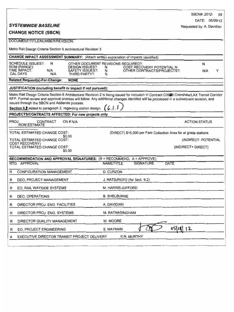 Metro Rail Design Criteria Section 06 Architectural Rev 3 051812 PDF 