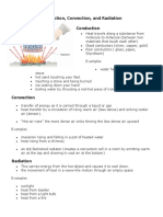 Definitions of Conduction, Convection, and Radiation Conduction